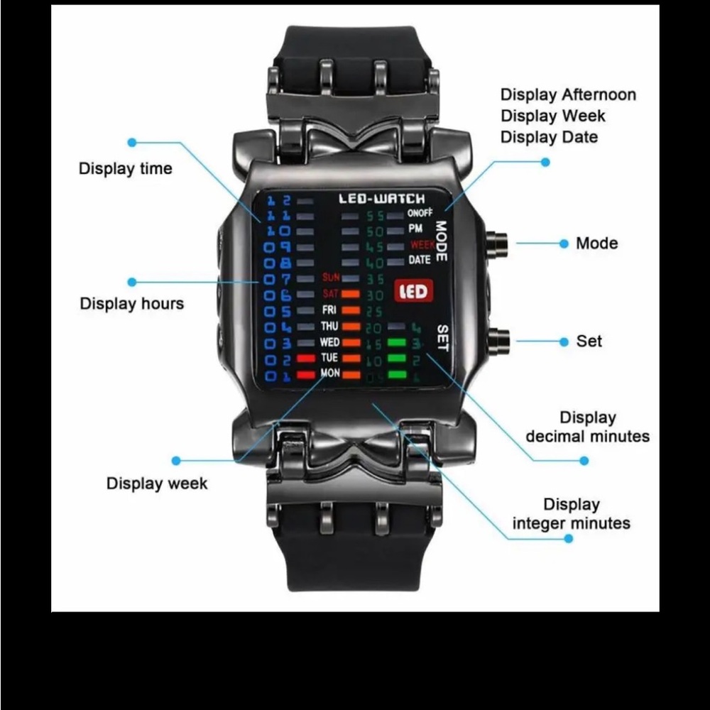 LED multifunction Electronics Watch - Picture 3 of 10